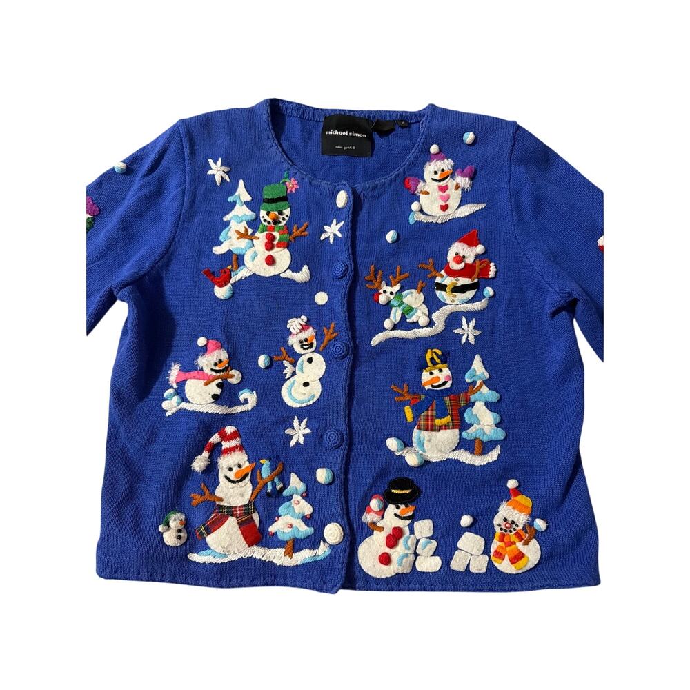 Women’s Michael Simon Christmas sweater cardigan
